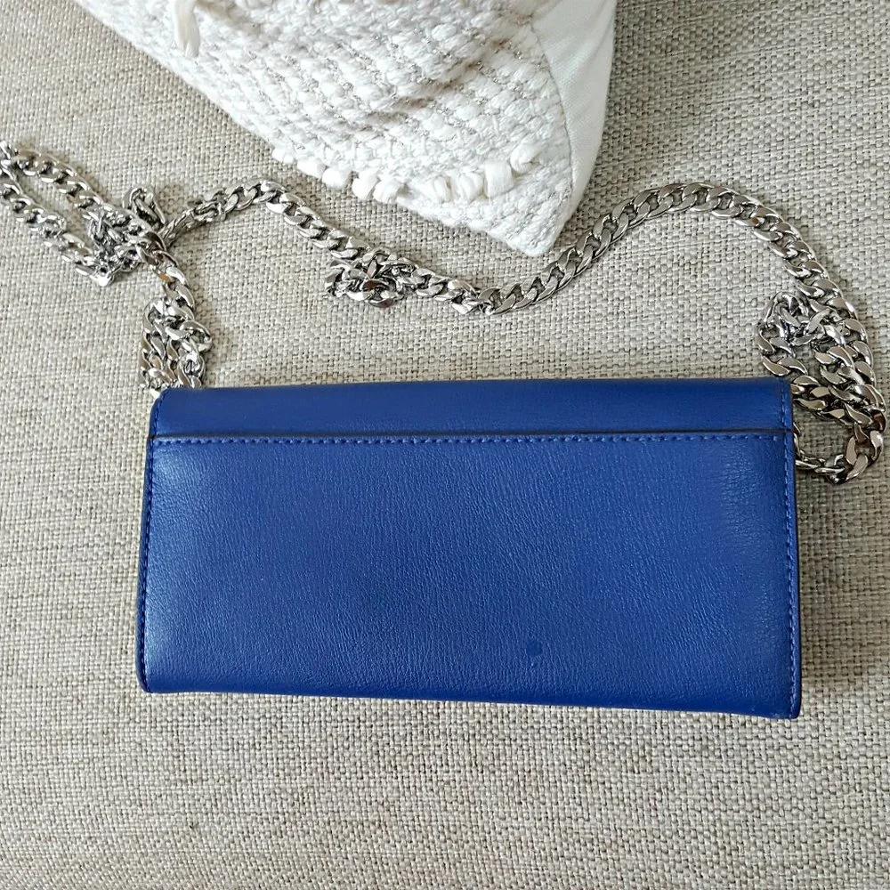 MICHAEL KORS Blue WALLET W/CHAIN